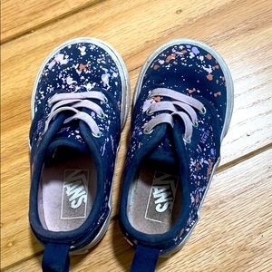 Vans blue paint splash sneakers
